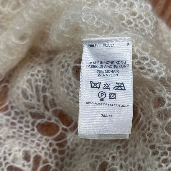 Mohair Lace Sweater Extra Small -Cream - Picture 5 of 5